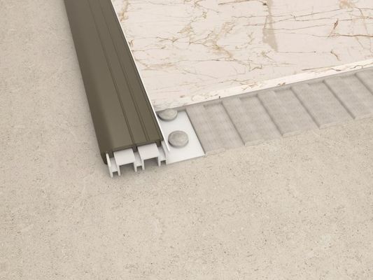Dekoratif Emas Disikat 304 Stainless Steel Transisi Strip Dinding Profil Trim