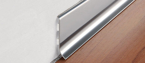 Clearing Easy 1.8m Stainless Steel Skirting Board Garis Tekstur Logam Skirting