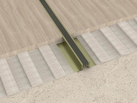 2.5cm Aluminium Movement Joint Home Dekoratif Metal Edge Flooring Profile