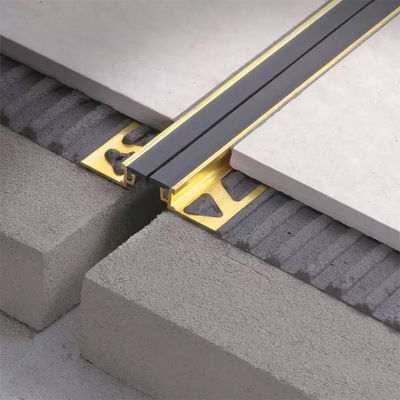 Logam Aluminium Tile Trim Keramik Lantai Kayu Expansion Joint