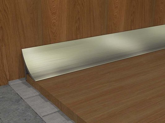 Lantai Stainless Steel Berbentuk Y Potong 0.6mm Tile Edge Border Finishing Strip