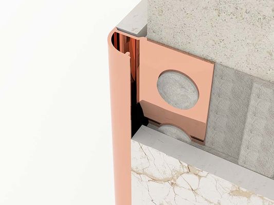 TUV Brushed Stainless Steel Tile Trim 10mm Finishing Cerah Penutupan Strip Logam
