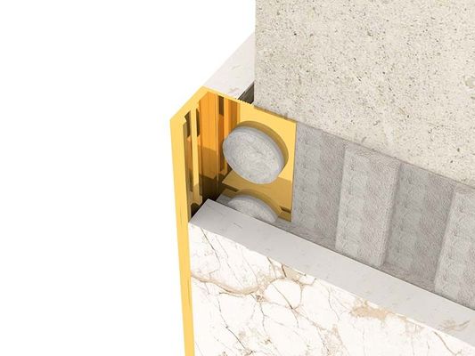 Trim Ubin Stainless Steel Logam Disikat SS304 Square Closing Strip Tile Edge Trim