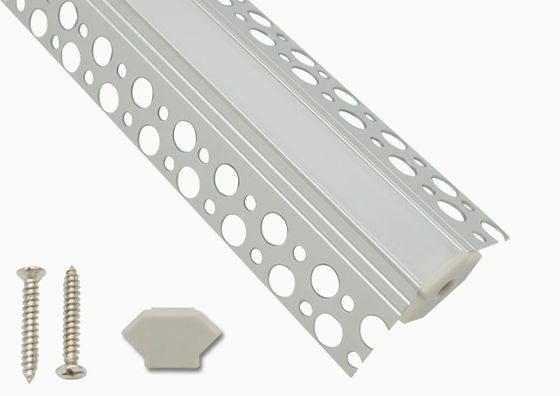 Profil LED Aluminium Tersembunyi Untuk Pencahayaan Strip Led Dengan Klip Musim Semi