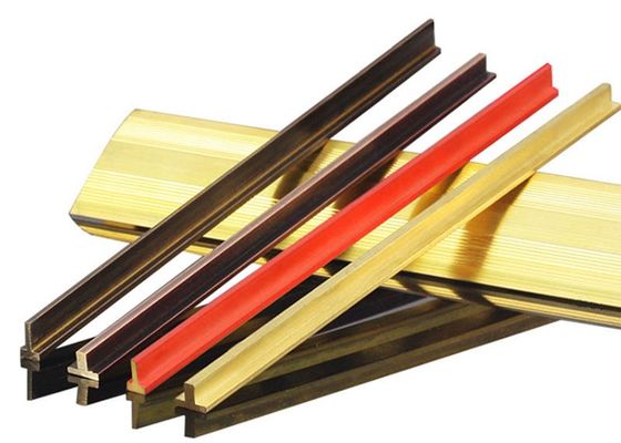 T Bentuk Kuningan Transisi Strip Metal Threshold Floor Trim Tile Transition Edge Strips