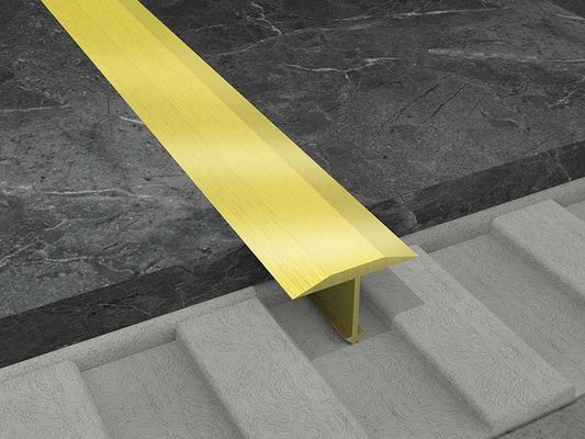 Strip Transisi Lantai Kuningan Brass Tile Trim 8mm Penutupan Lantai Kayu Finishing