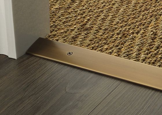 Aluminium Carpet To Tile Transition Strip 0.8mm Carpet Threshold Transition Strip