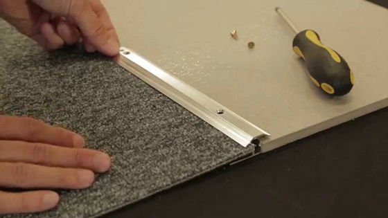 Aluminium Alloy Ekstra Lebar Karpet Transisi Strip Dekorasi Interior