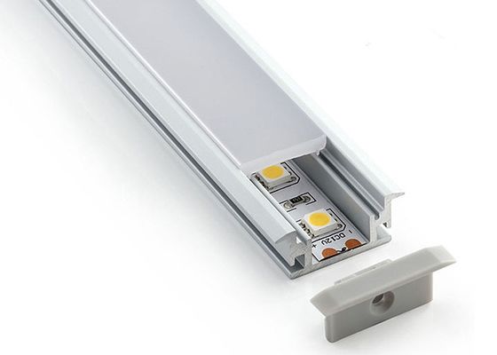Profil LED Aluminium 10mm Untuk Lampu Strip Pencahayaan Interior Dengan Penutup Buram