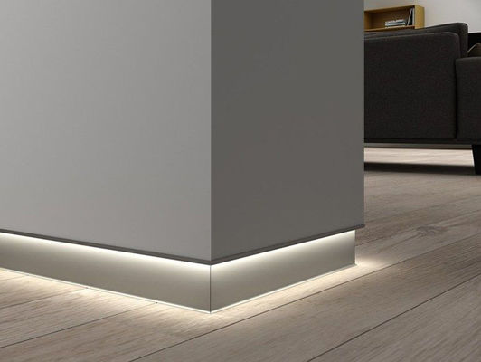 0.8mm Led Strip Channel Dengan Diffuser Light Baseboard