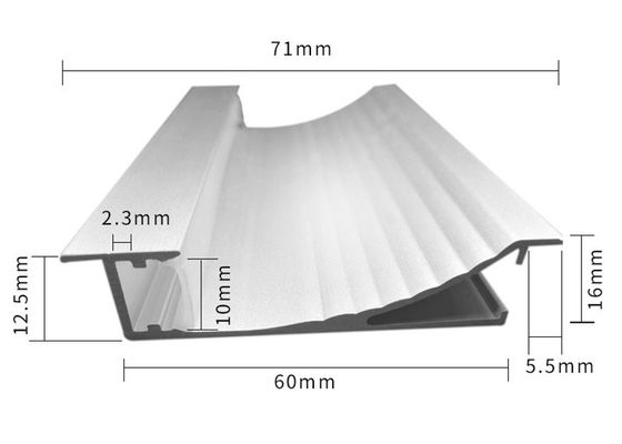 Elektroforesis Aluminium LED Profiles Aluminium Skirting Board 80mm