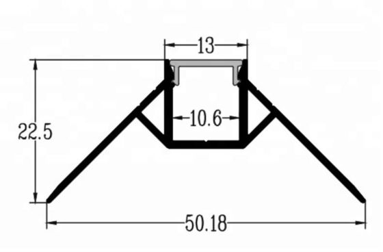 90 Derajat Corner Led Strip Mounting Channel Dengan Diffuser Cover Untuk Strip Light