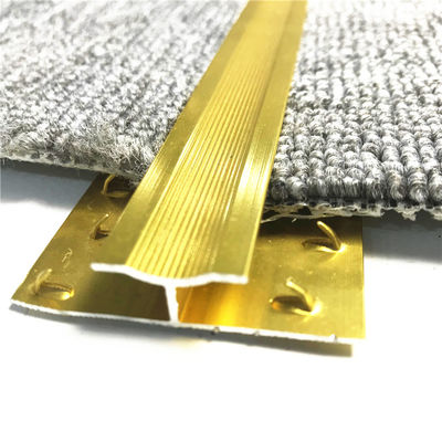 Aksesoris Karpet Krom Perak Ubin Transisi Strip Aluminium Carpet Trim 2.5cm