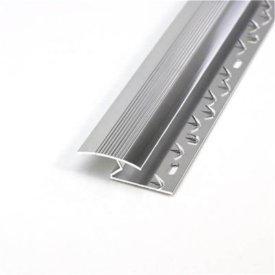 Silver Aluminium Z Bagian Aluminium Carpet Trim 15mm Carpet Trim Edge