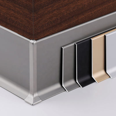 Lantai Dekoratif Aluminium Skirting Board Aksesoris Finger Joint Baseboards