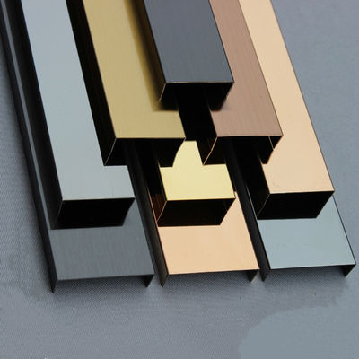 Golden Aluminium U Channel 15mm Kamar Mandi Tile Edge Trim Metal Tile Trim Strip