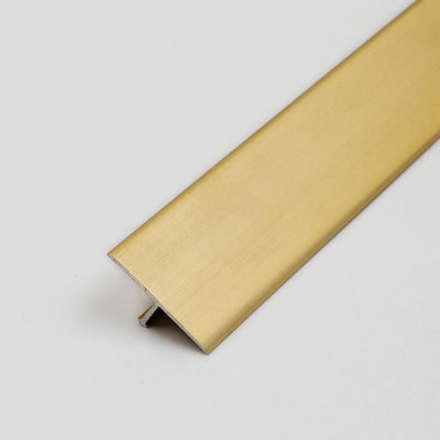 Aluminium Anodizing Gold Aluminium Square Edge Tile Trim Bentuk T