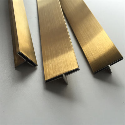 T Stainless Steel Emas Perak Aluminium Tile Trim 8mm 10mm
