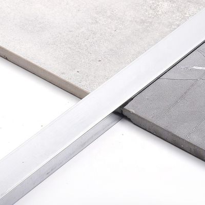 6mm Perak Lantai Dinding Kayu Lapis Aluminium Stainless Steel Transisi Strip Berbentuk U