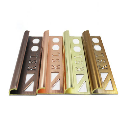 Strip Transisi Kuningan Tahan Korosi Tahan Lama Trim Round Edge Tile Trim