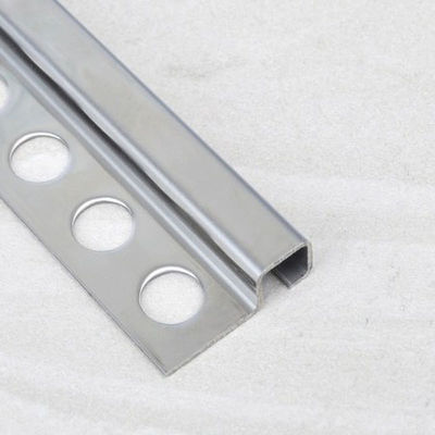 Profil Ubin Sudut Melengkung Perak Stainless Steel Tile Potong Bentuk Bulat 10mm