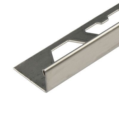 Inlay 0.6mm Stainless Steel Round Edge Tile Trim Lantai Aksesoris Papan Skirting