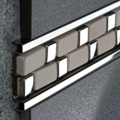 Cermin Ubin Stainless Steel Trim U Bentuk Dekoratif Strip Square Tile Edge Trim