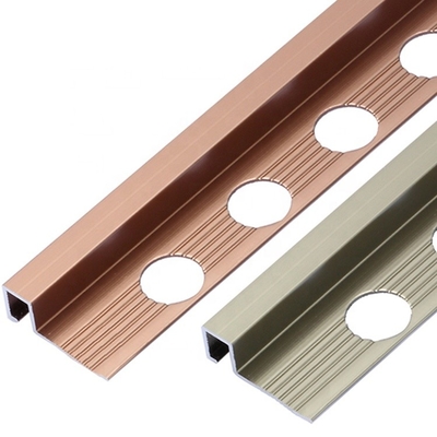 Perlindungan Anti Tabrakan Aluminium Tile Trim Untuk Tepi Sudut Dinding Rumah