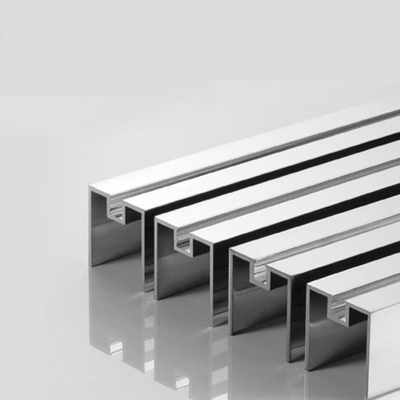 Polishing 10mm Tinggi Aluminium Tile Trim Untuk Kamar Mandi