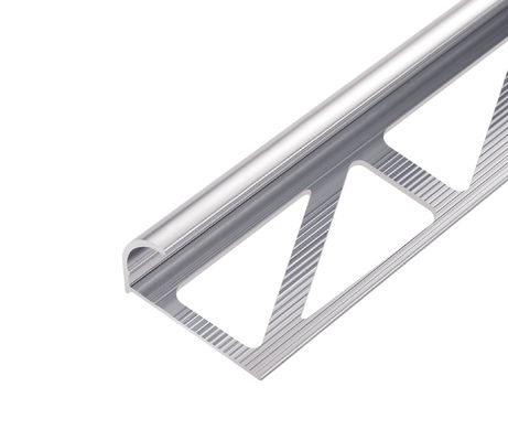 Round Aluminium Tile Trim High Corrosion Resistance Outdoor Stairs Silicone Glue Metallic Colors