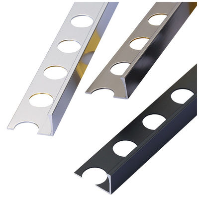 Square Edge Aluminium Tile Trim White Bathroom Tile Metal Corner Trim