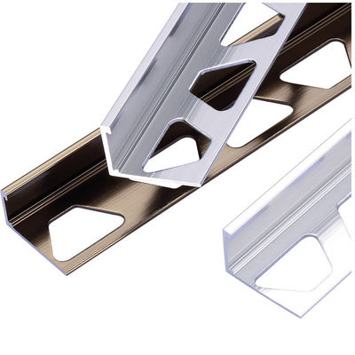 Square Edge Aluminium Tile Trim White Bathroom Tile Metal Corner Trim
