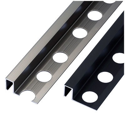 Aluminium Profile Square Edge Tile Trim For Bathroom Floor  Metal Corner Trim