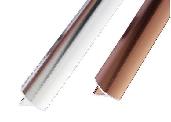 Aluminium Metal Square Edge Tile Trim Anodized Bathroom Tile Edge Trim