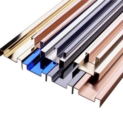 Decorative Edging Protection Extruded Aluminum Tile Trim Profile