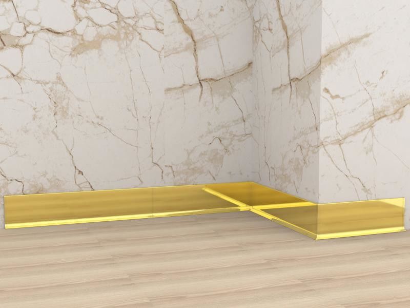 0.8mm Aluminium Skirting Board Kabinet Dapur Sikat Flat Skirting Board
