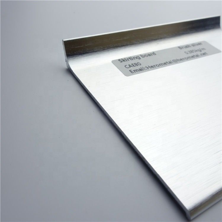 Clearing Easy 1.8m Stainless Steel Skirting Board Garis Tekstur Logam Skirting