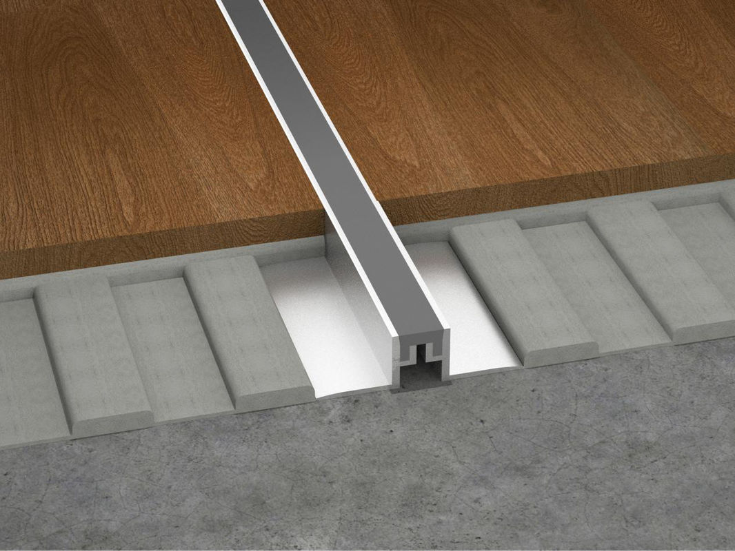 2.5cm Aluminium Movement Joint Home Dekoratif Metal Edge Flooring Profile