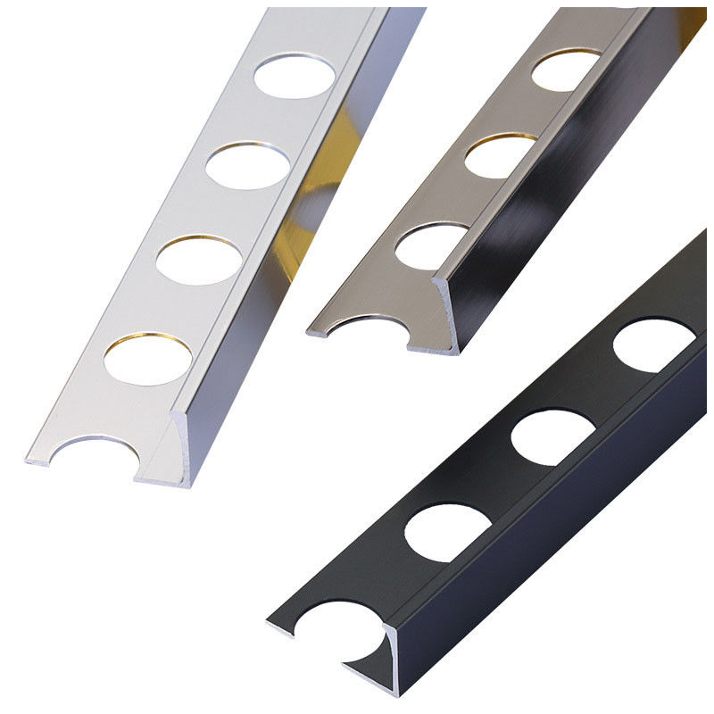 Square Edge Aluminium Tile Trim White Bathroom Tile Metal Corner Trim