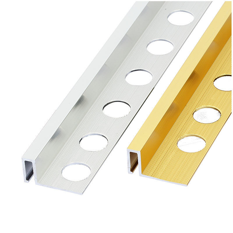 Anodized Aluminum Transition Strip Square Edge Tile Trim Floor Tiles Aluminium Thin Foil Aluminum Edge Trim