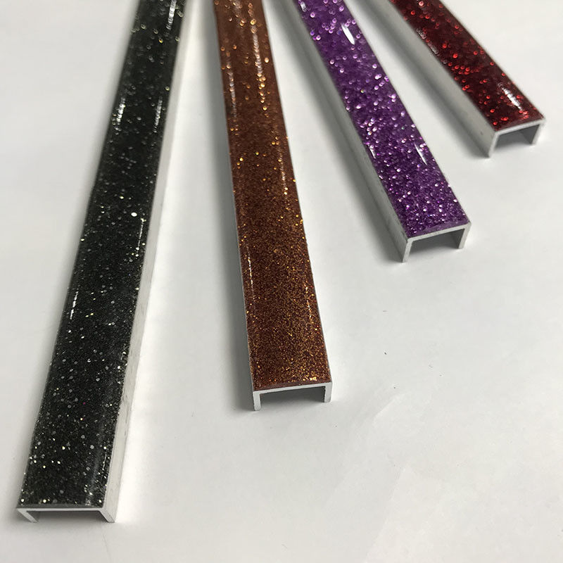 Aluminium Square Edge Trim Bathroom Floor Round Edge Tile Trim