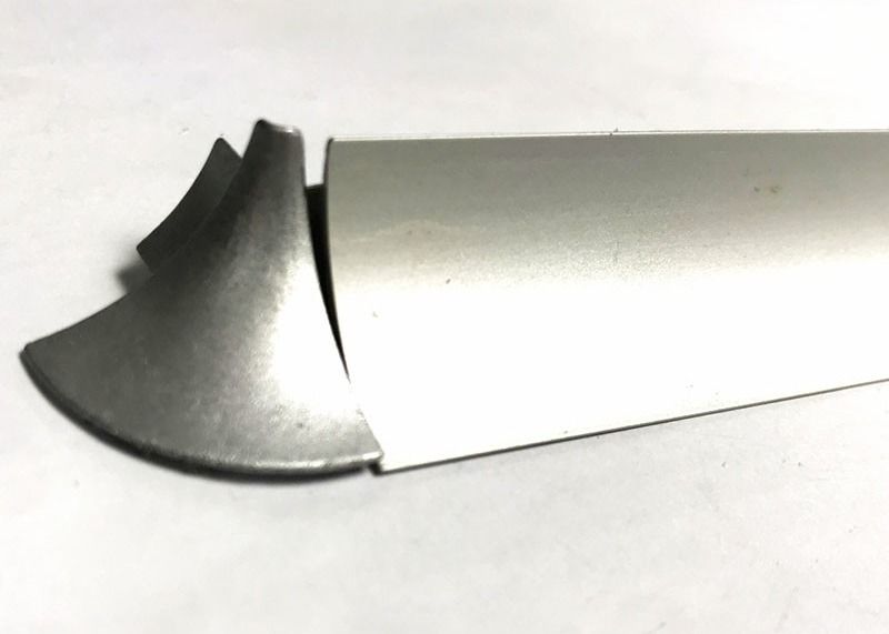 Aluminium Metal Square Edge Tile Trim Anodized Bathroom Tile Edge Trim