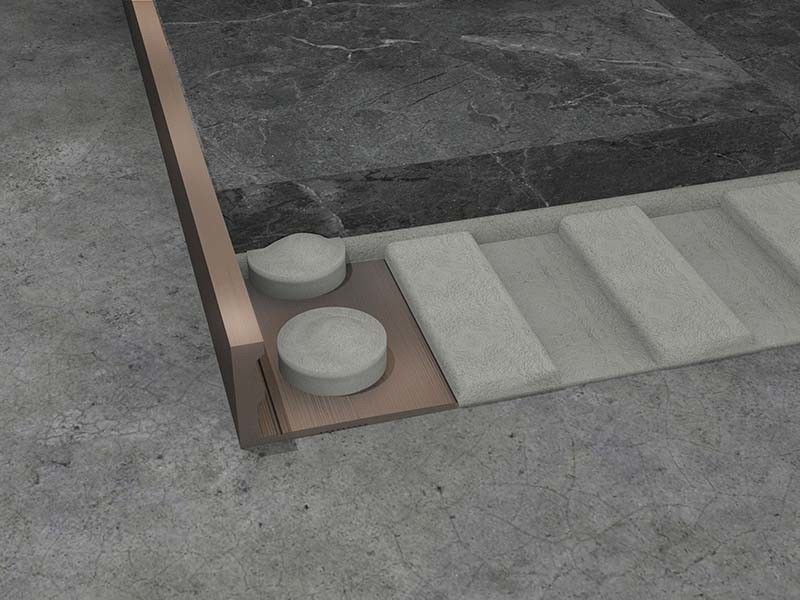 2.5m Stainless Steel L Berbentuk Trim Tile Corner Pemangkasan Finishing Strip 8 10mm