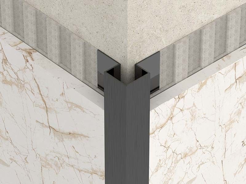 Stainless Steel Brushed Steel Tile Trim 10mm Corner Edge Trim Finishing Strip Penutup