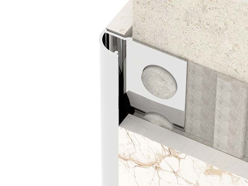 TUV Brushed Stainless Steel Tile Trim 10mm Finishing Cerah Penutupan Strip Logam