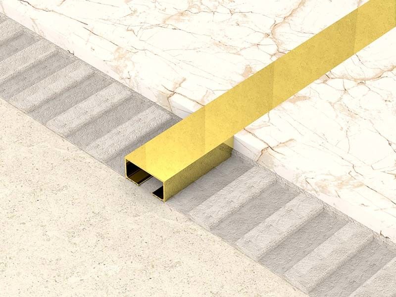 Trim Ubin Stainless Steel Terang 12mm Steel Tile Edge Trim Silver