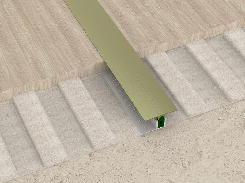 Wood Floor Decoration Aluminum Transition Strip T Shaped Metal