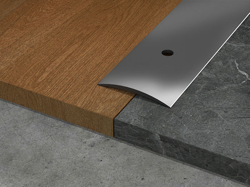 T Berbentuk Gesper Dekoratif Aluminium Angle Strip 10mm Lantai Curved Cover Strip