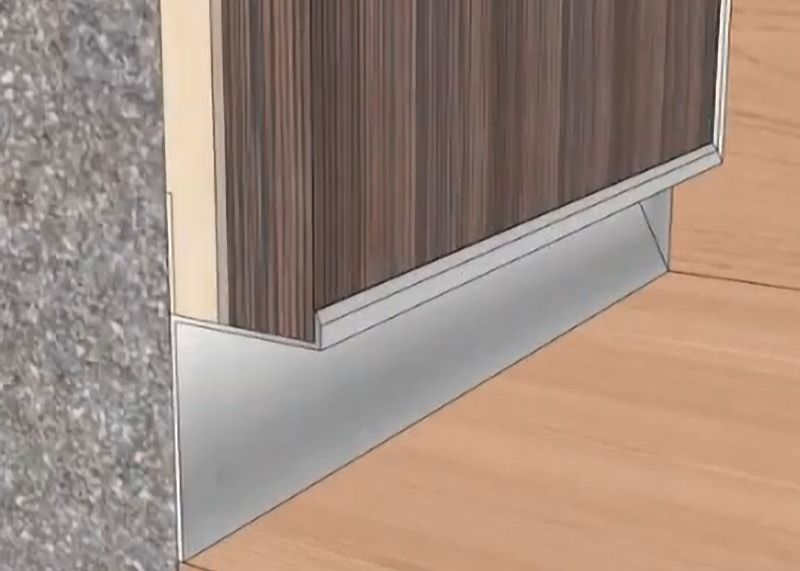 Papan Skirting Tahan Air Anodized Dekorasi Pelindung Dinding Skirting