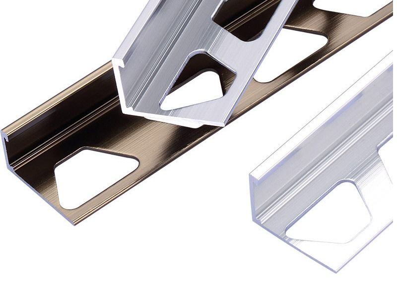 Decorative metallic interior baseboard for Aluminum cover line skirting board for tile trim